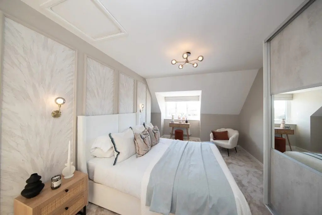 A look at the main bedroom interior of 'The Roberts' property at Brook View.