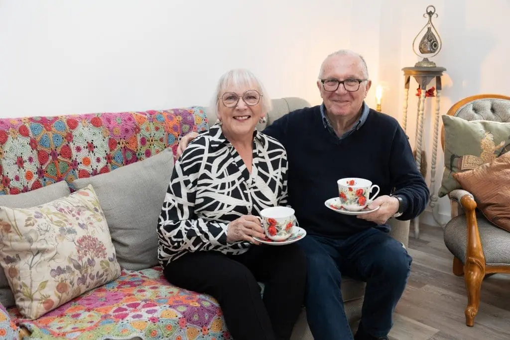 Jenny and Keith enjoying their new home.