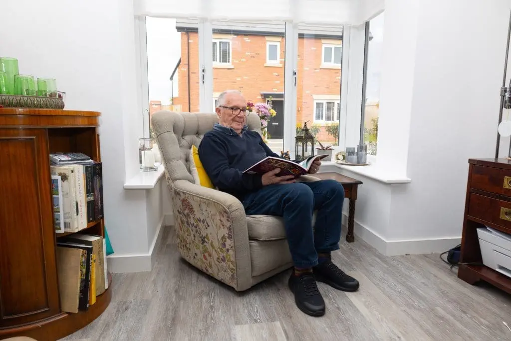 Keith enjoying his favourite reading spot.