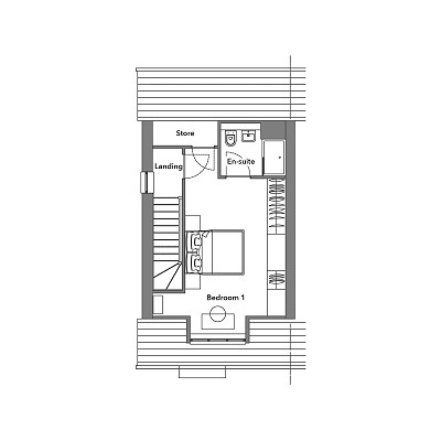 Second Floor plan of The Roberts at Brook View
